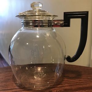 Pyrex Art Deco Glass Tea Pot circa 1930